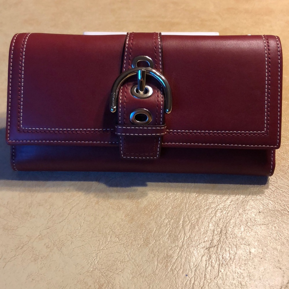 Coach wallet with removable checkbook cover